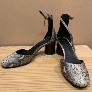 H&M limited collection snake print shoes